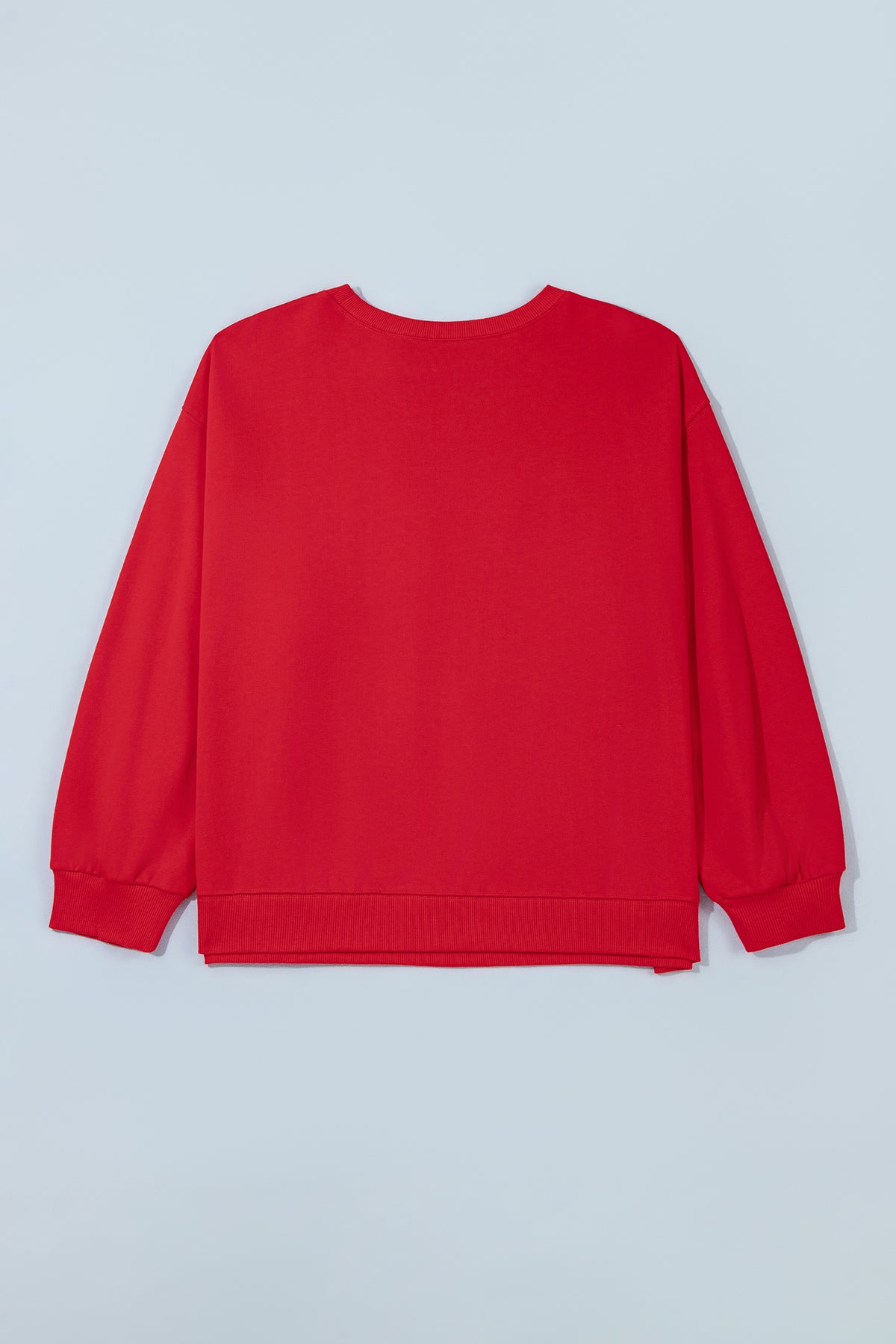 Coffee PRAY Letter Patchwork Round Neck Long Sleeve Plus Size Sweatshirt