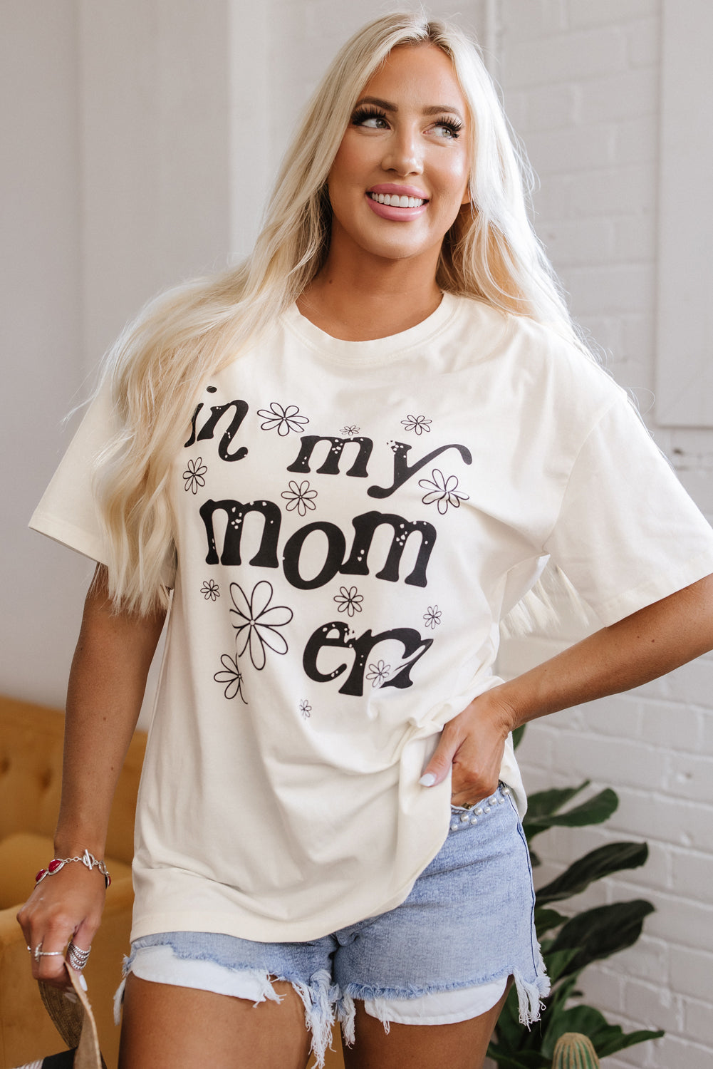 In My Mom Era Graphic Loose Casual Tee