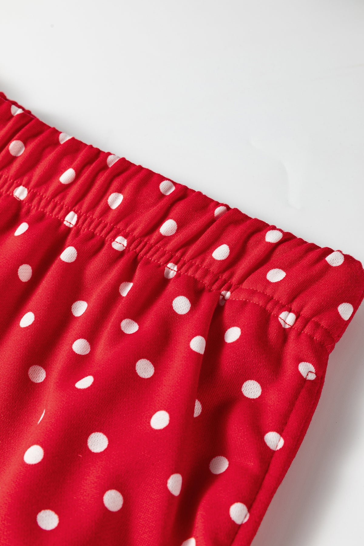 Brown Polka Dot Round Neck Long Sleeve Plus Size Set